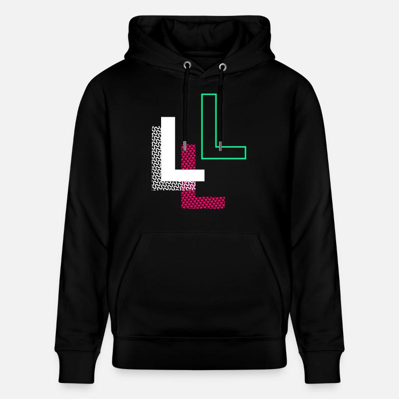 Lettre L - Sweat à capuche bio CRUISER Stanley/Stella Unisexe - noir