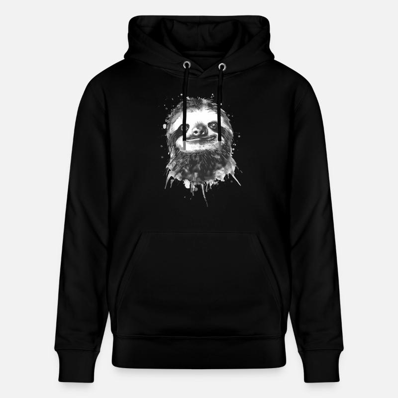 Faultier - Stanley/Stella Unisex Bio-Hoodie CRUISER  - Schwarz