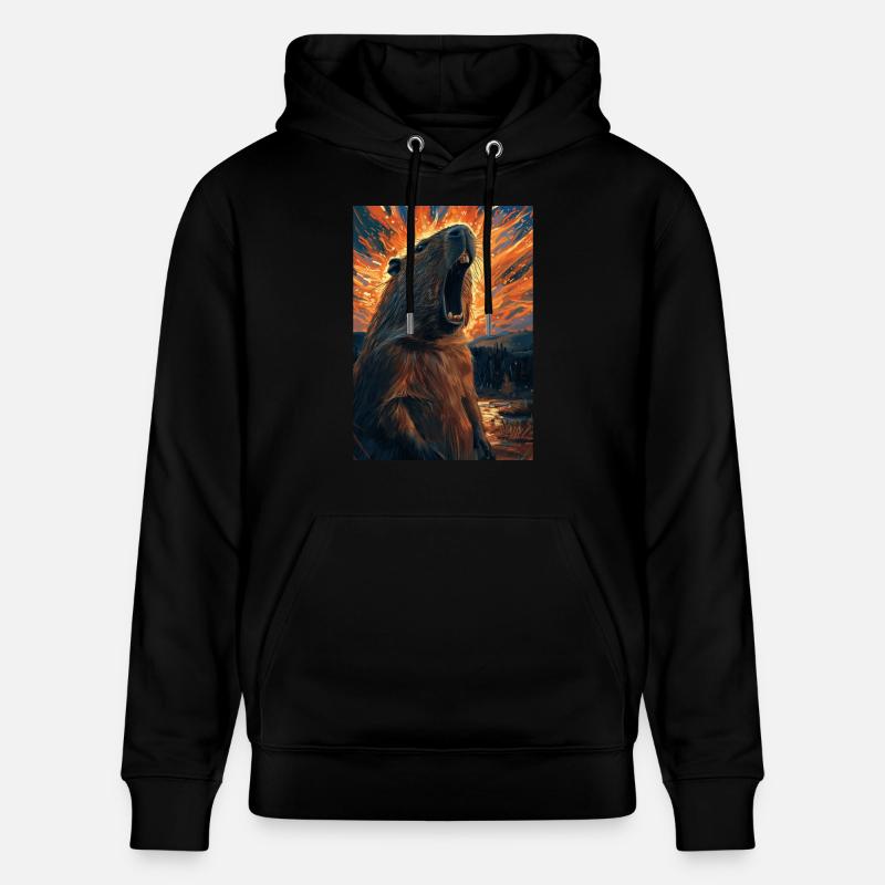 Capybara - Sweat à capuche bio CRUISER Stanley/Stella Unisexe - noir