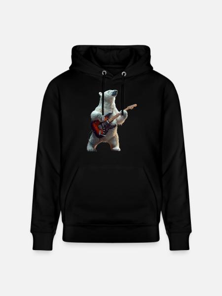 Isbjørn - Stanley/Stella CRUISER økologisk unisex-hoodie - sort