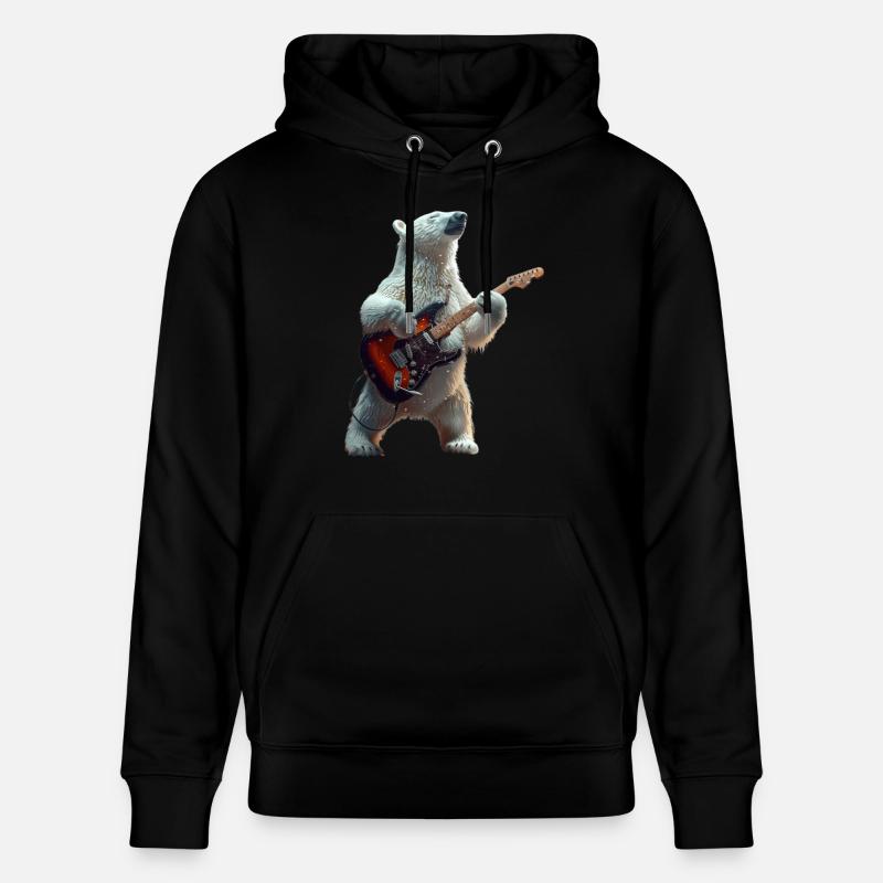 Eisbär - Stanley/Stella Unisex Bio-Hoodie CRUISER  - Schwarz