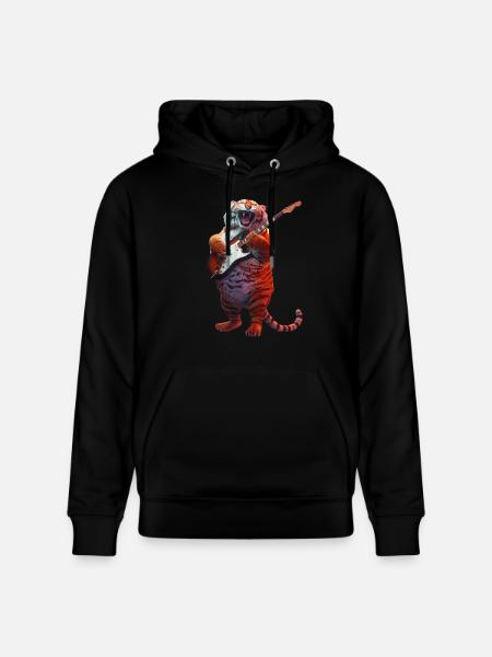 Tiger - Stanley/Stella CRUISER Unisex Organic Hoodie - black