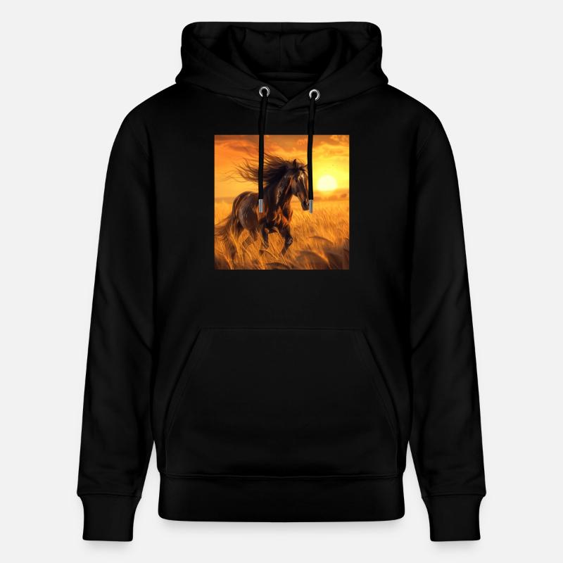 Cheval - Sweat à capuche bio CRUISER Stanley/Stella Unisexe - noir