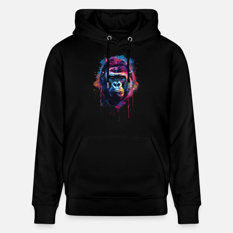 Gorille - Sweat à capuche bio CRUISER Stanley/Stella Unisexe - noir