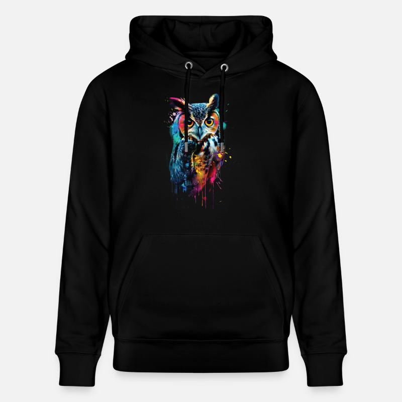 Eule - Stanley/Stella Unisex Bio-Hoodie CRUISER  - Schwarz