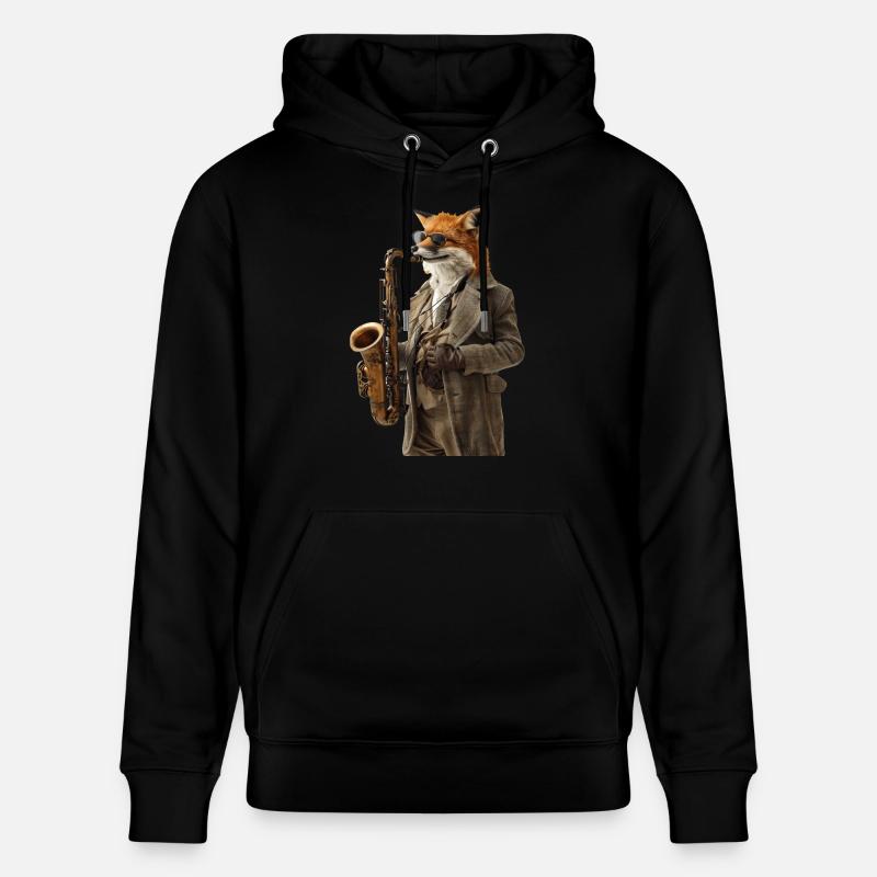 Fox Saxophone - Sweat à capuche bio CRUISER Stanley/Stella Unisexe - noir