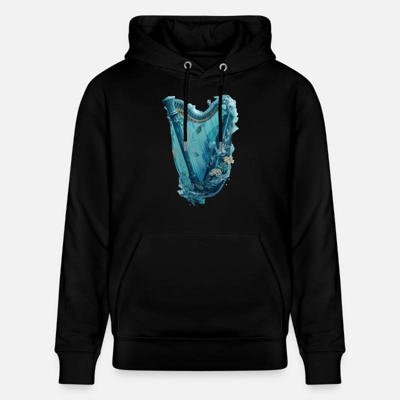 Harpe à poisson - Sweat à capuche bio CRUISER Stanley/Stella Unisexe - noir