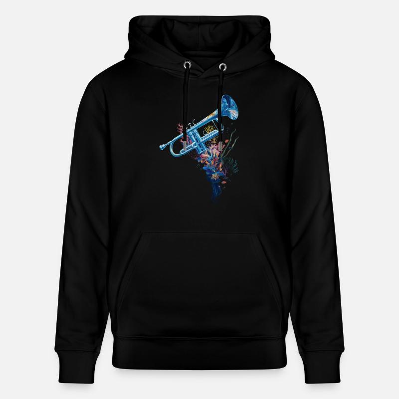 Trompette de poisson - Sweat à capuche bio CRUISER Stanley/Stella Unisexe - noir