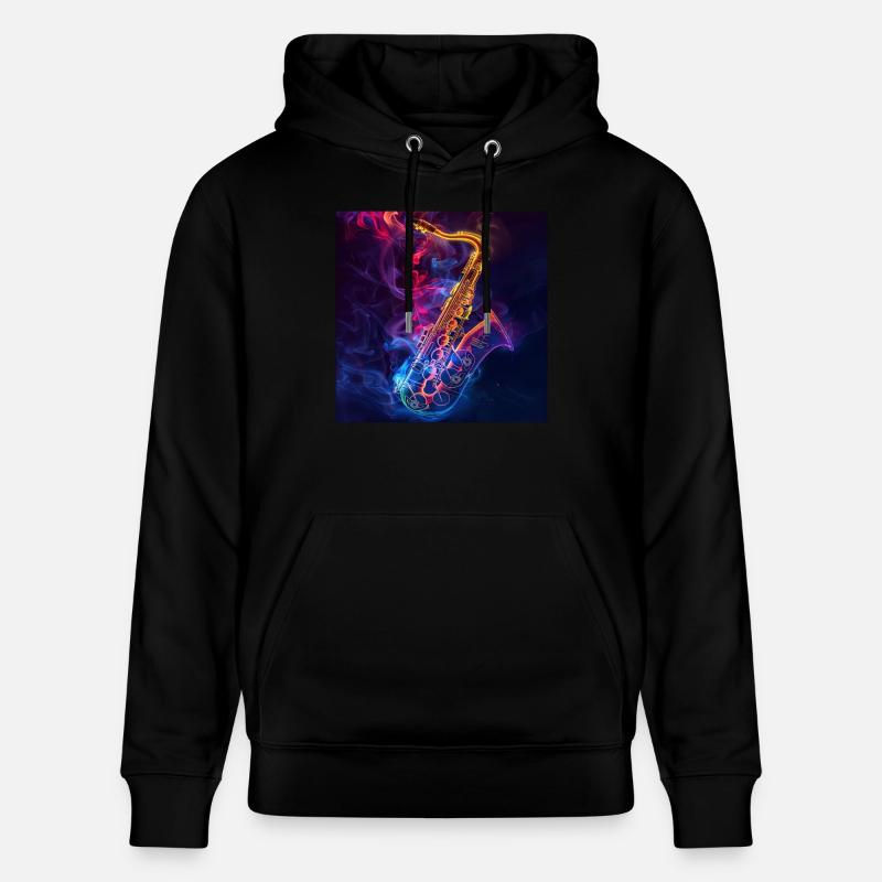 Saxophone - Sweat à capuche bio CRUISER Stanley/Stella Unisexe - noir