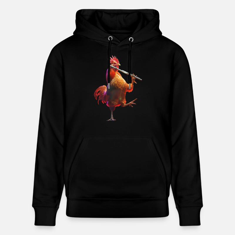 Flûte de coq - Sweat à capuche bio CRUISER Stanley/Stella Unisexe - noir
