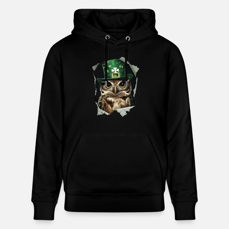 St. Patrick Eule - Stanley/Stella Unisex Bio-Hoodie CRUISER  - Schwarz