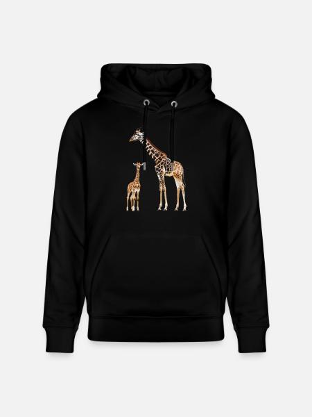 Giraffe - Stanley/Stella Unisex Bio-Hoodie CRUISER  - Schwarz