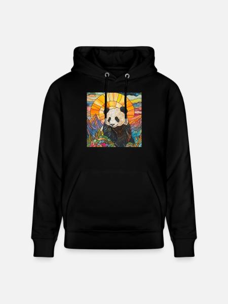 Panda - Stanley/Stella Unisex Bio-Hoodie CRUISER - Schwarz