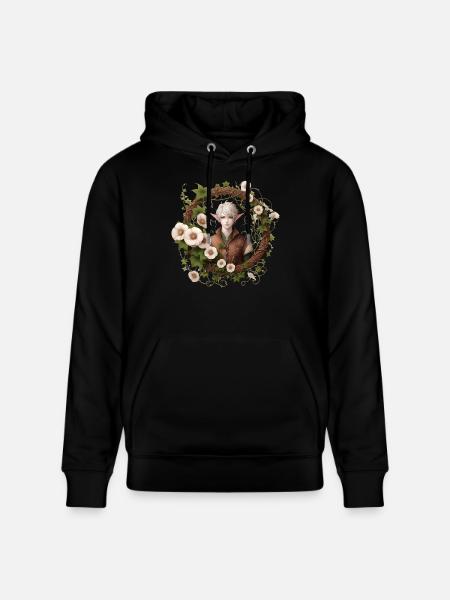Flower Elf - Stanley/Stella CRUISER Unisex Organic Hoodie - black