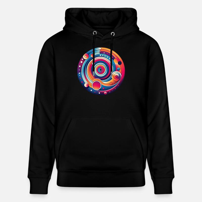 Planète psychédélique - Sweat à capuche bio CRUISER Stanley/Stella Unisexe - noir