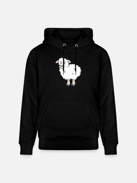 funny sheep - Stanley/Stella CRUISER Unisex Organic Hoodie - black