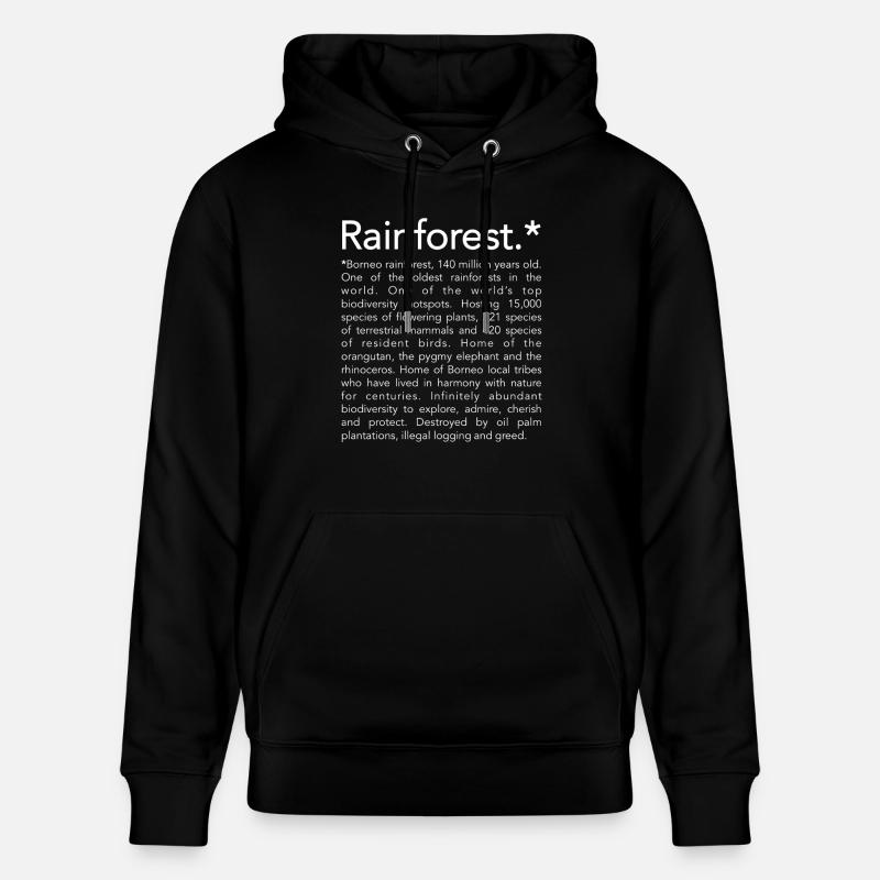 Rainforest borneo - Sweat à capuche bio CRUISER Stanley/Stella Unisexe - noir