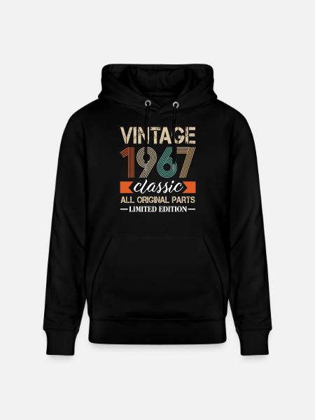 Naissance 1967 naissance anniversaire rétro - Sweat à capuche bio CRUISER Stanley/Stella Unisexe - noir