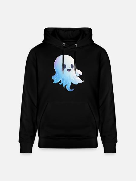 Laughing Kawaii Specter: Sweet - Stanley/Stella CRUISER Unisex Organic Hoodie - black
