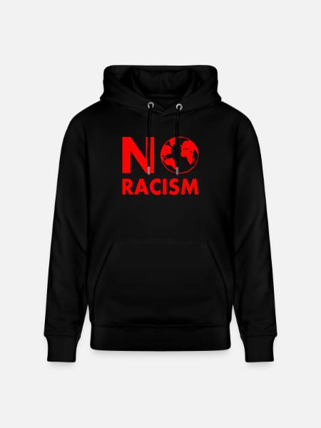No racism - Stanley/Stella CRUISER Unisex Organic Hoodie - black