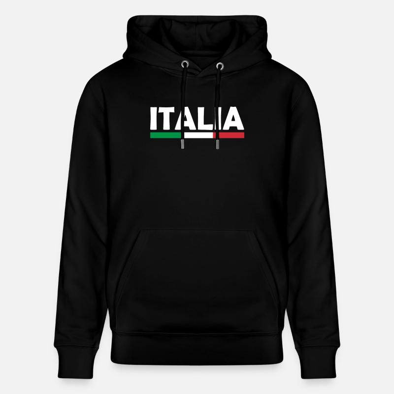 Drapeau de l’Italie - Sweat à capuche bio CRUISER Stanley/Stella Unisexe - noir