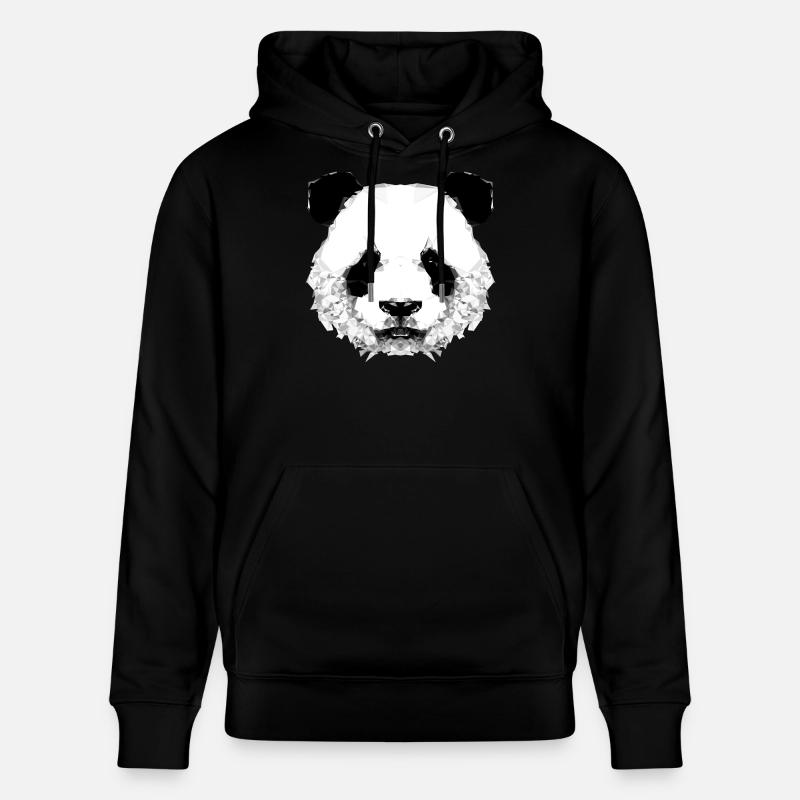 Geometrischer Panda - Sweat à capuche bio CRUISER Stanley/Stella Unisexe - noir