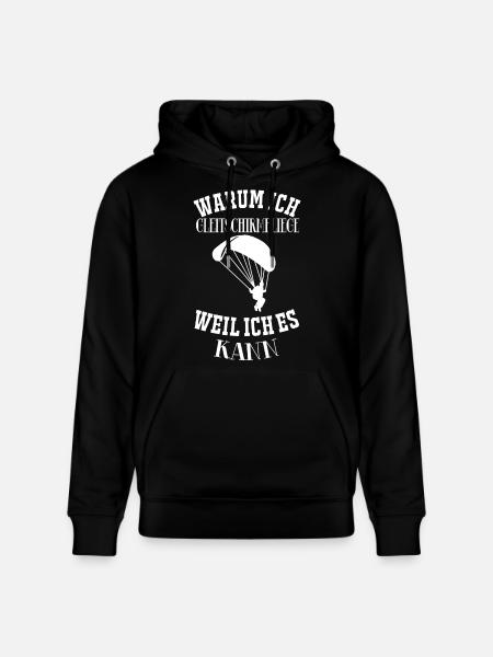 Paragliding - Warum ich Gleitschirmfliege.. - Stanley/Stella Unisex Bio-Hoodie CRUISER - Schwarz