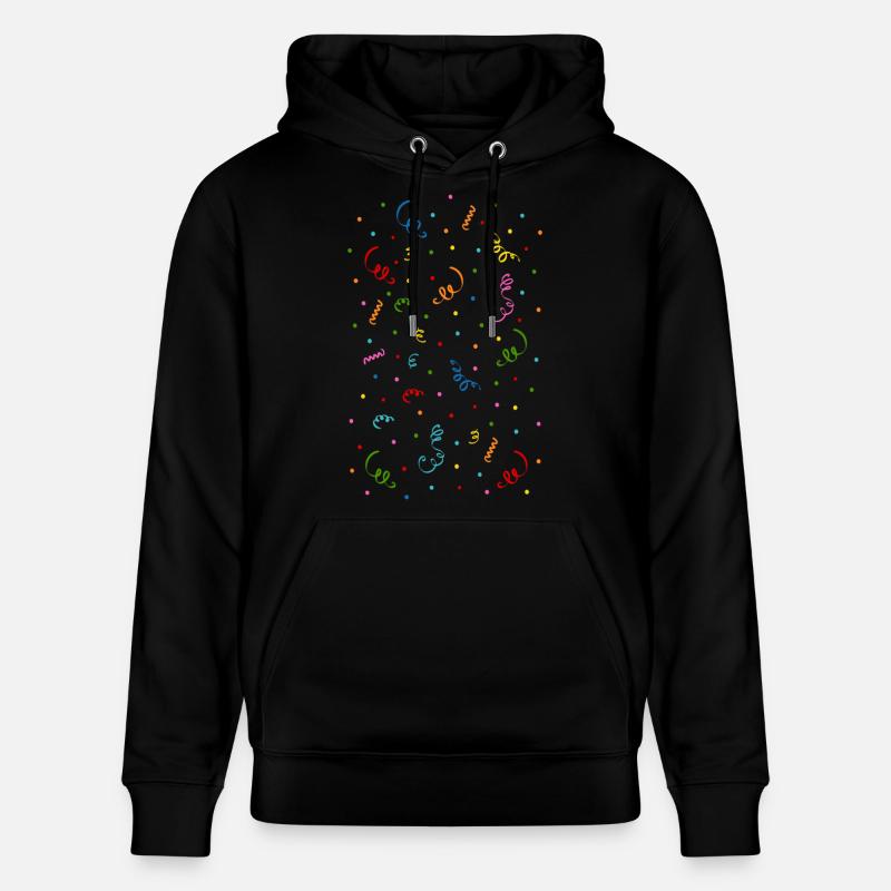 Konfetti Luftschlangen  - Stanley/Stella Unisex Bio-Hoodie CRUISER  - Schwarz