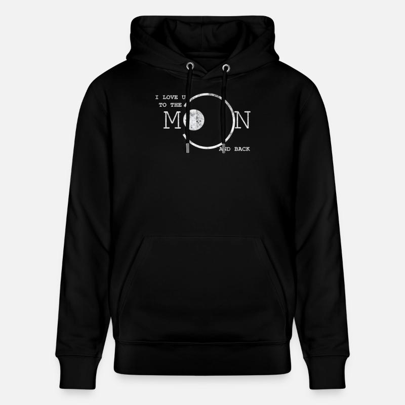 I love U - Stanley/Stella Unisex Bio-Hoodie CRUISER  - Schwarz