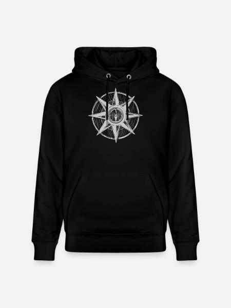 Nordstern Kompass Design - Stanley/Stella Unisex Bio-Hoodie CRUISER  - Schwarz