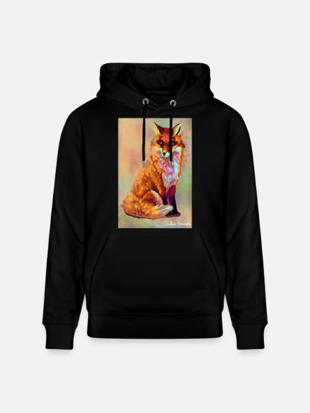 Fox poster - Stanley/Stella CRUISER Unisex Organic Hoodie - black