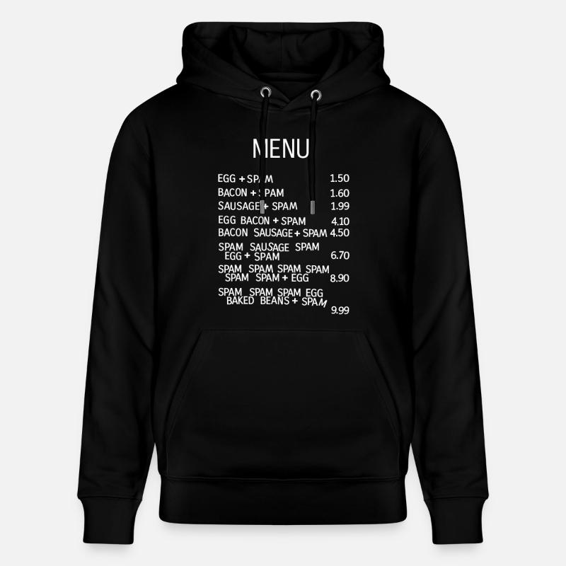 Seriously Pointless Awful Menu - Stanley/Stella CRUISER Unisex Organic Hoodie - black