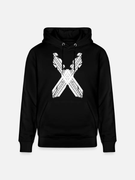 TIRE TRACK - Stanley/Stella CRUISER Unisex Organic Hoodie - black