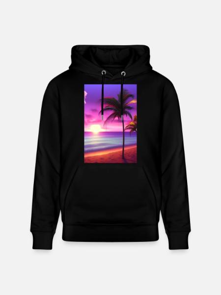 Caraïbes Palm Beach - Sweat à capuche bio CRUISER Stanley/Stella Unisexe - noir