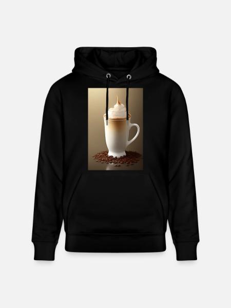 Coffee, coffee beans - Stanley/Stella CRUISER Unisex Organic Hoodie - black