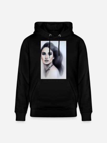 Frau mit Schmuck - Stanley/Stella Unisex Bio-Hoodie CRUISER - Schwarz