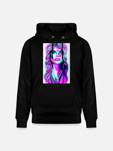 Frau mit Schmuck - Stanley/Stella Unisex Bio-Hoodie CRUISER  - Schwarz