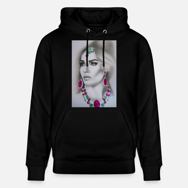 Femme avec des bijoux - Sweat à capuche bio CRUISER Stanley/Stella Unisexe - noir