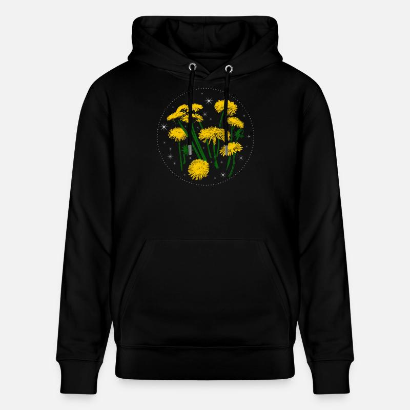 Pissenlit Printemps Ciel étoilé - Sweat à capuche bio CRUISER Stanley/Stella Unisexe - noir
