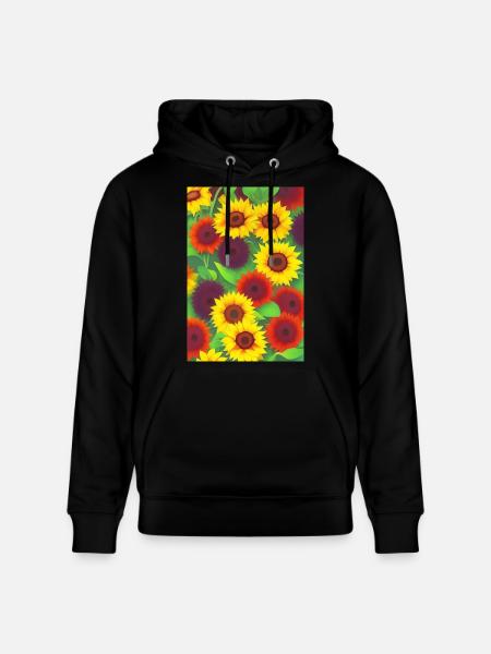 Sunflowers - Stanley/Stella CRUISER Unisex Organic Hoodie - black