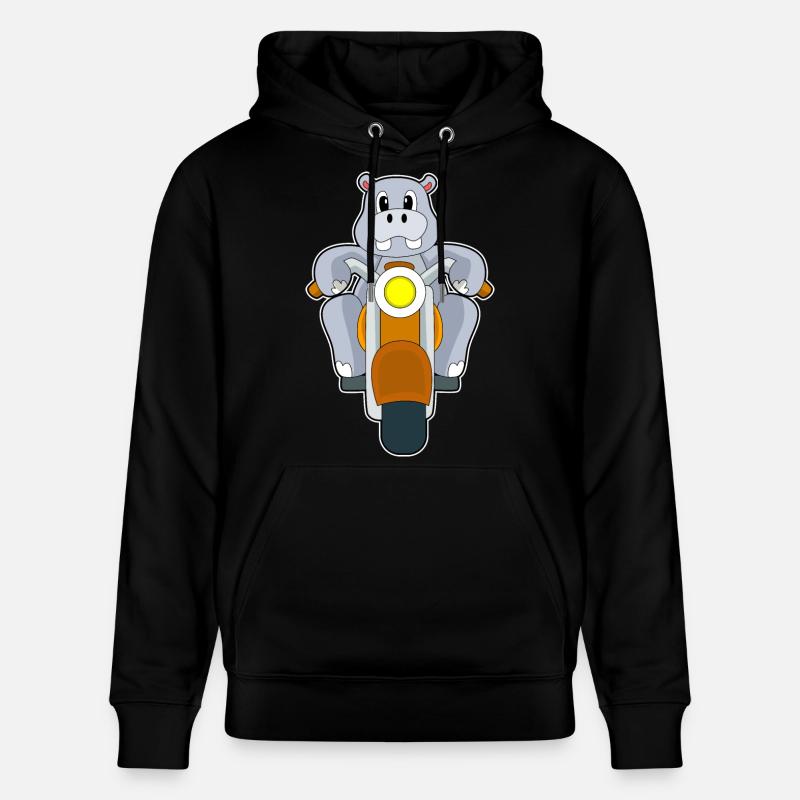 Moto Hippopotame - Sweat à capuche bio CRUISER Stanley/Stella Unisexe - noir
