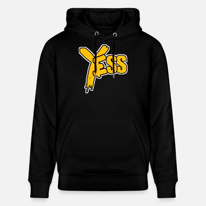 YES Jaune Pop Comic - Sweat à capuche bio CRUISER Stanley/Stella Unisexe - noir