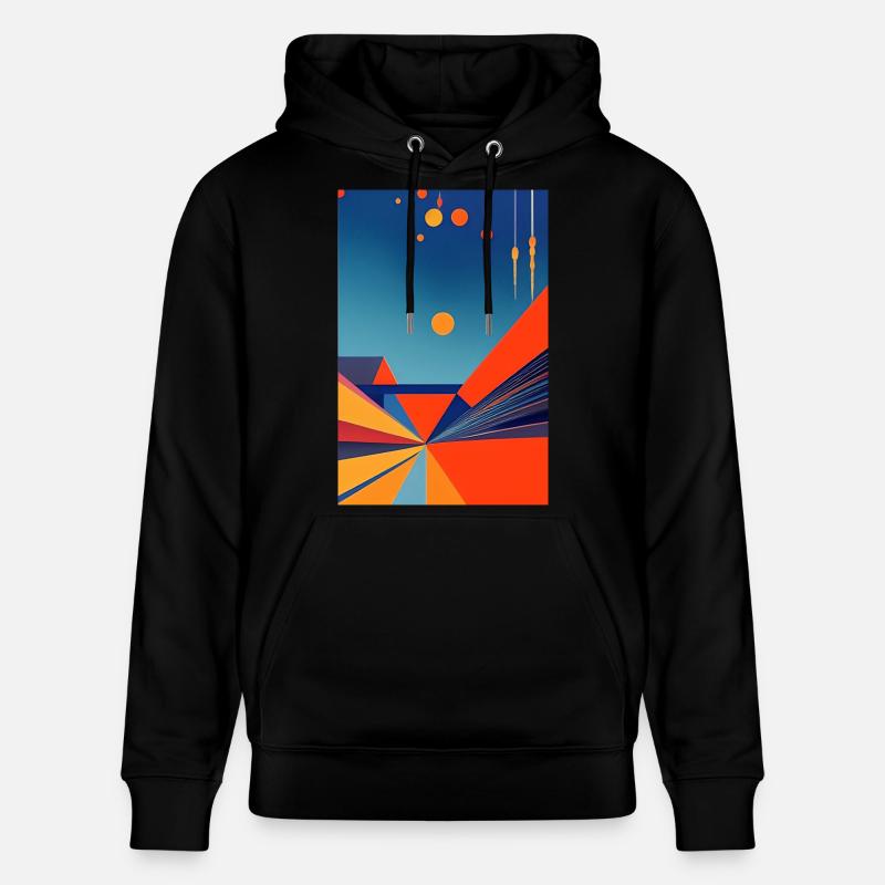 Art abstrait - Sweat à capuche bio CRUISER Stanley/Stella Unisexe - noir