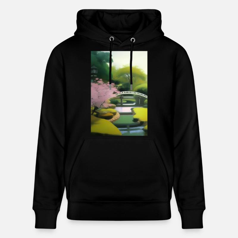 Jardin zen chinois - Sweat à capuche bio CRUISER Stanley/Stella Unisexe - noir