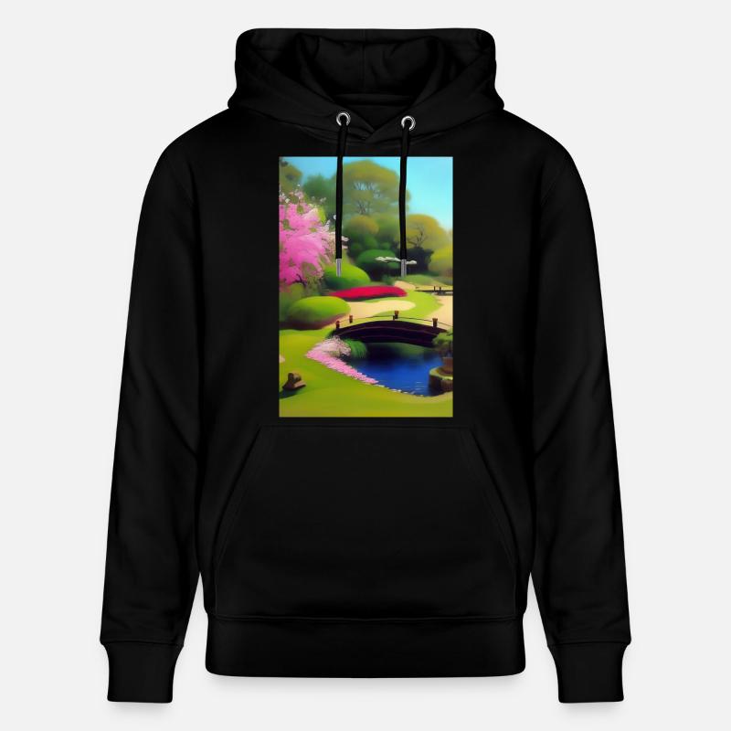 Jardin zen chinois - Sweat à capuche bio CRUISER Stanley/Stella Unisexe - noir