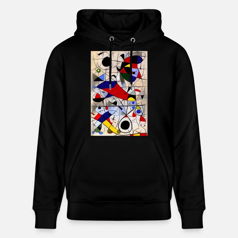 Art abstrait - Sweat à capuche bio CRUISER Stanley/Stella Unisexe - noir