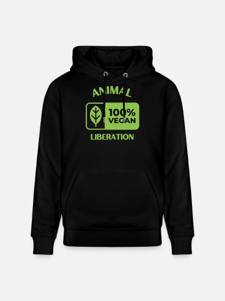 Animal Liberation, vegan - Stanley/Stella Unisex Bio-Hoodie CRUISER  - Schwarz