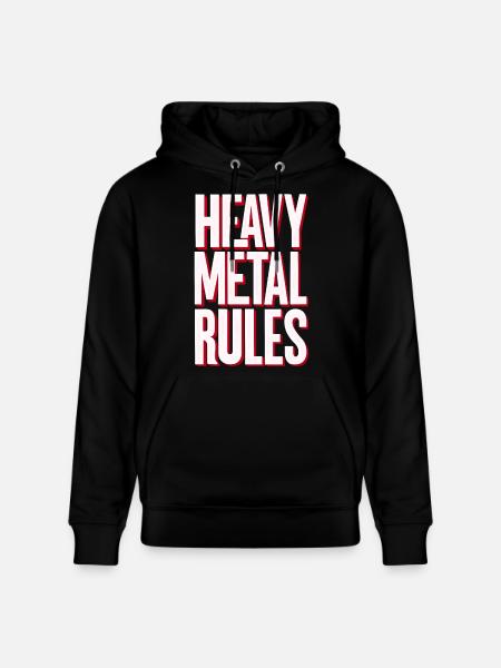 Heavy Metal Rules - Stanley/Stella CRUISER Unisex Organic Hoodie - black