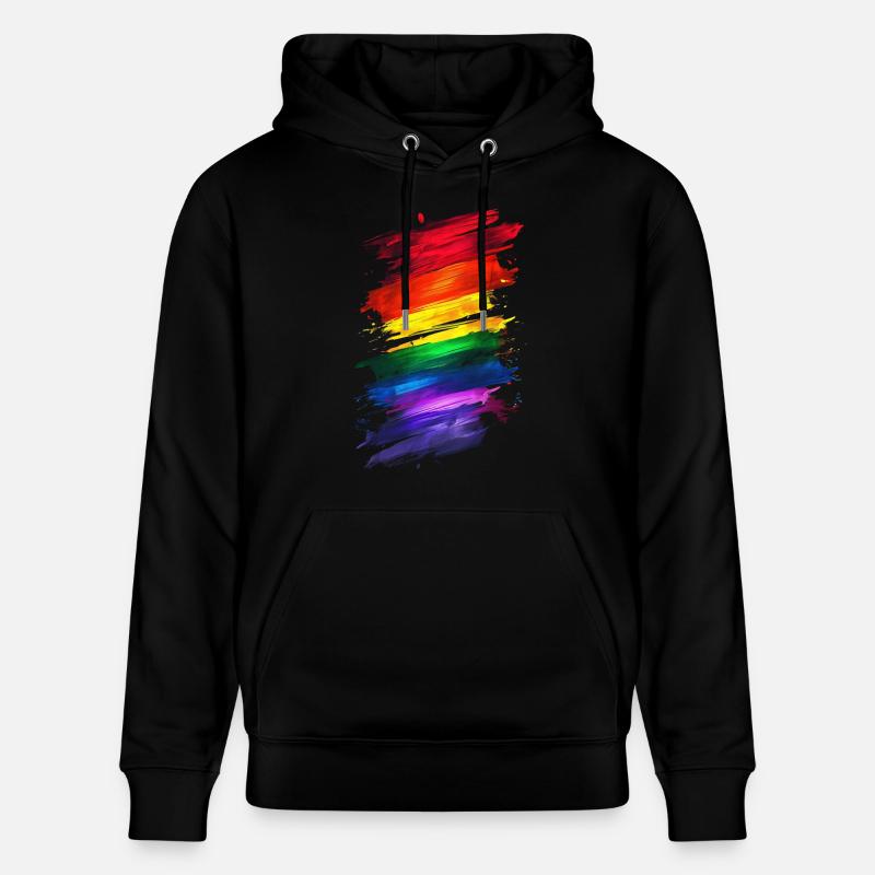 Abstraktes Rainbow Pride Design - Lebendige Kunst - Stanley/Stella Unisex Bio-Hoodie CRUISER  - Schwarz