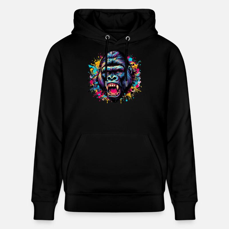 Gorille - Sweat à capuche bio CRUISER Stanley/Stella Unisexe - noir